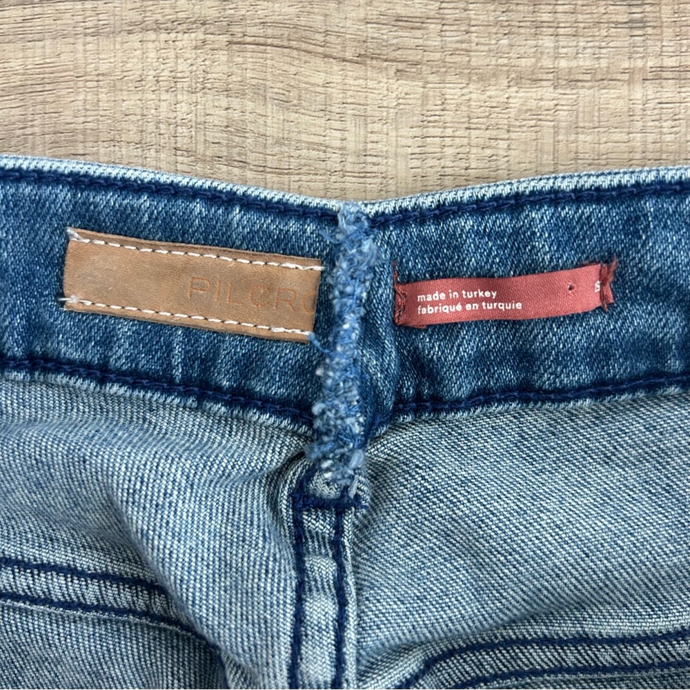 Anthropologie Pilcro The Icon Flare Distressed High Rise Medium Wash Jeans 29 - Picture 7 of 12